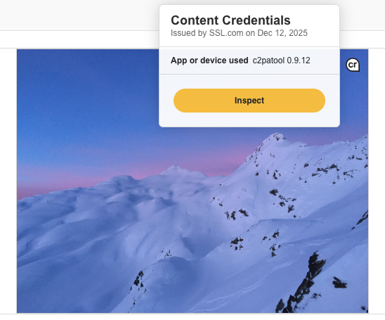 C2PA Content Credentials Example